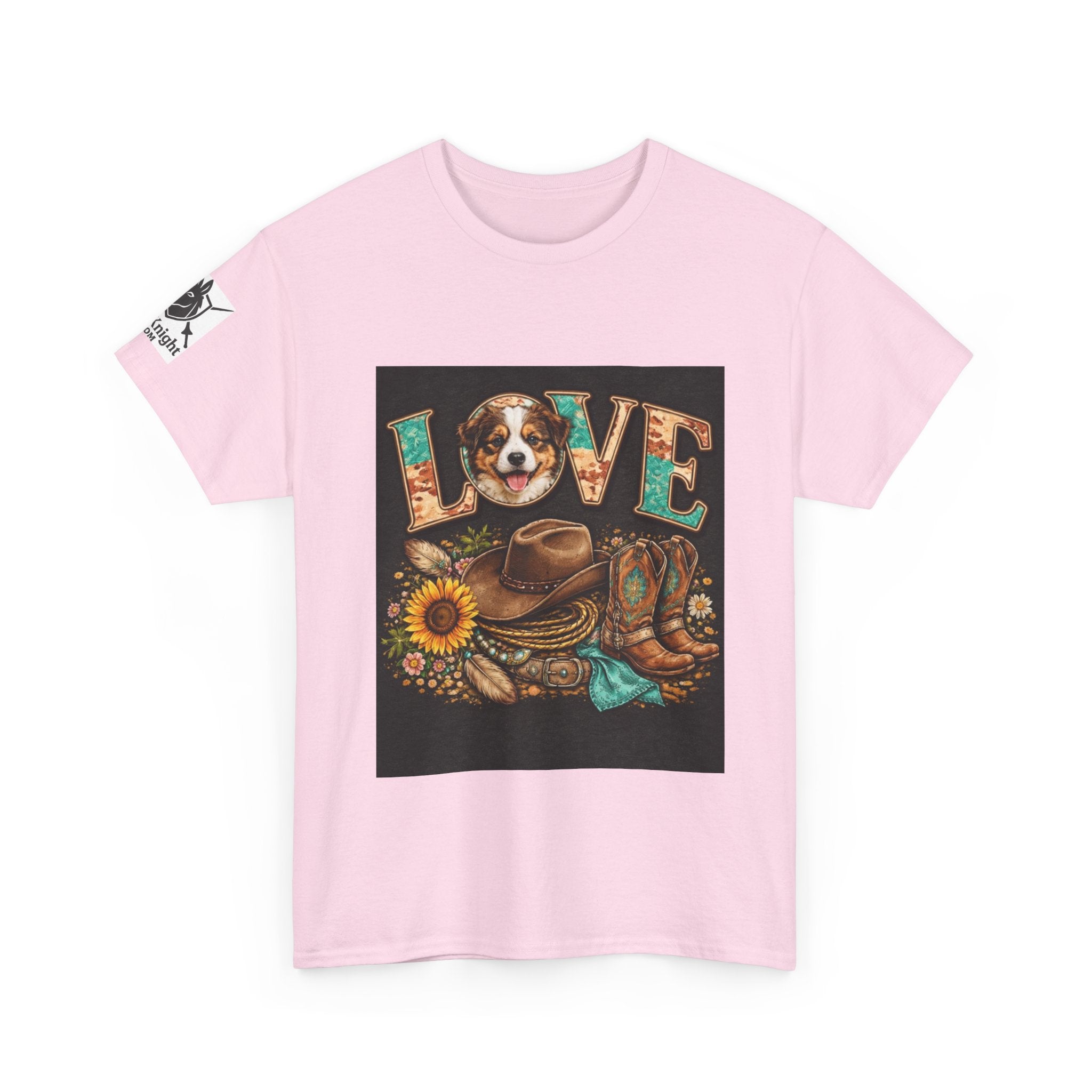 Western rider Love Puppies— Cowgirl western Graphic Tee