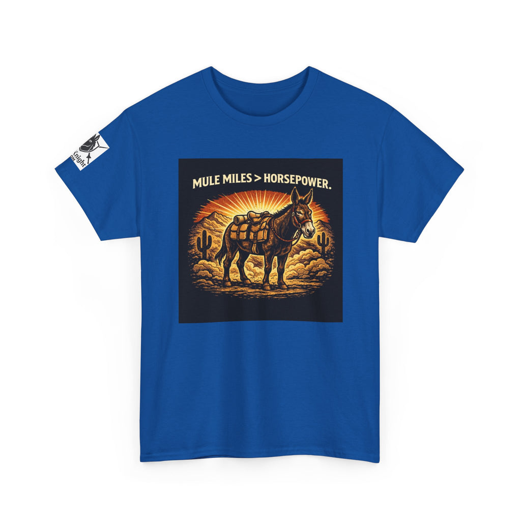 Mule Miles > Horsepower Tee — Vintage Pack Mule Graphic T-Shirt