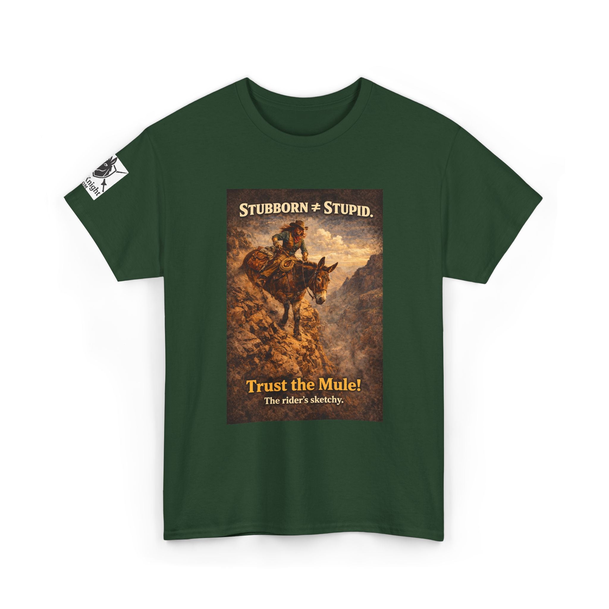 Mule Tee — "Stubborn not Stupid. Trust the Mule!" Vintage Western Humor T-Shirt