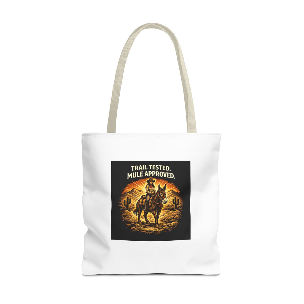 Tote Bag - "Trail Tested, Mule Approved" Western Cowgirl Tote