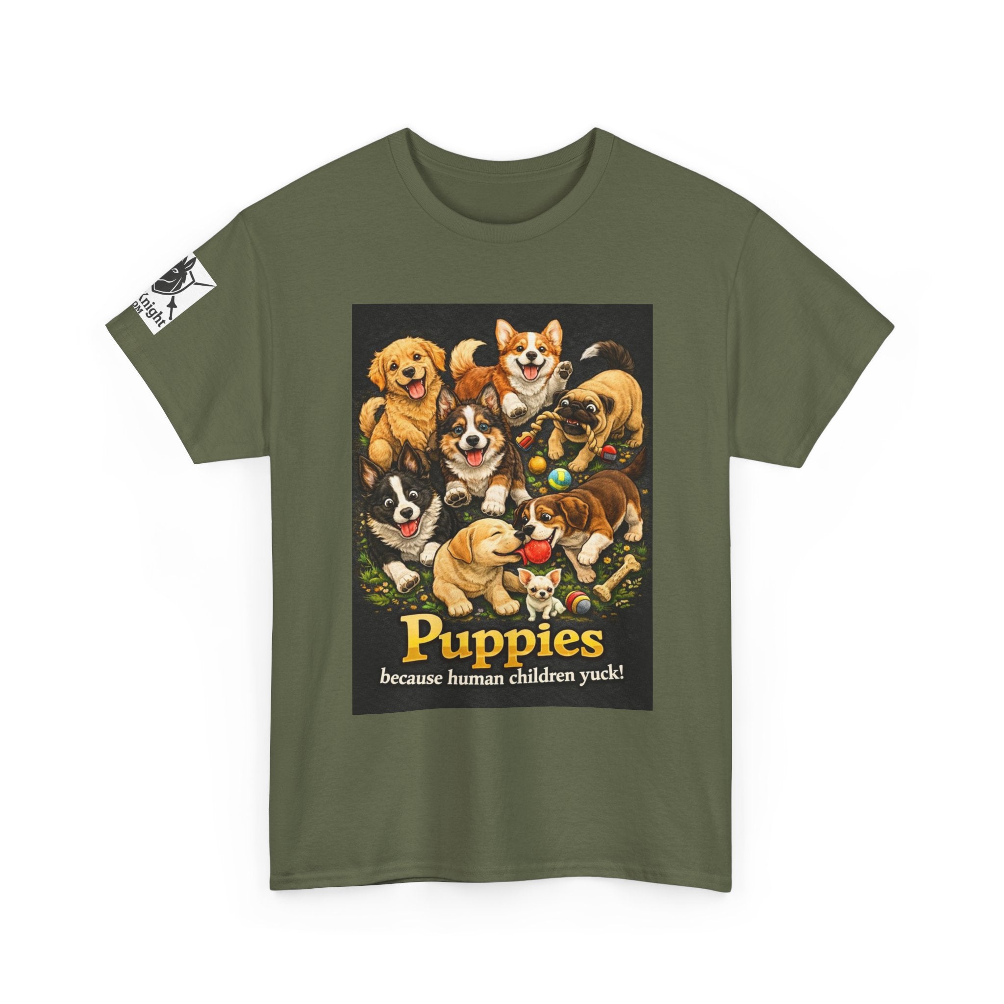 Puppies becouse Human Children Yuck!  Teeshirt.  Dog lover funny