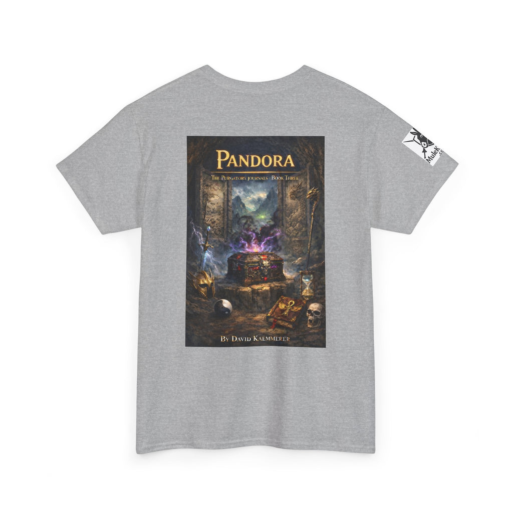 Chaos Gods World Tree Front - Pandora -Purgatory Journals Book 3 Back -  Graphic Tee — Fantasy Novel tee