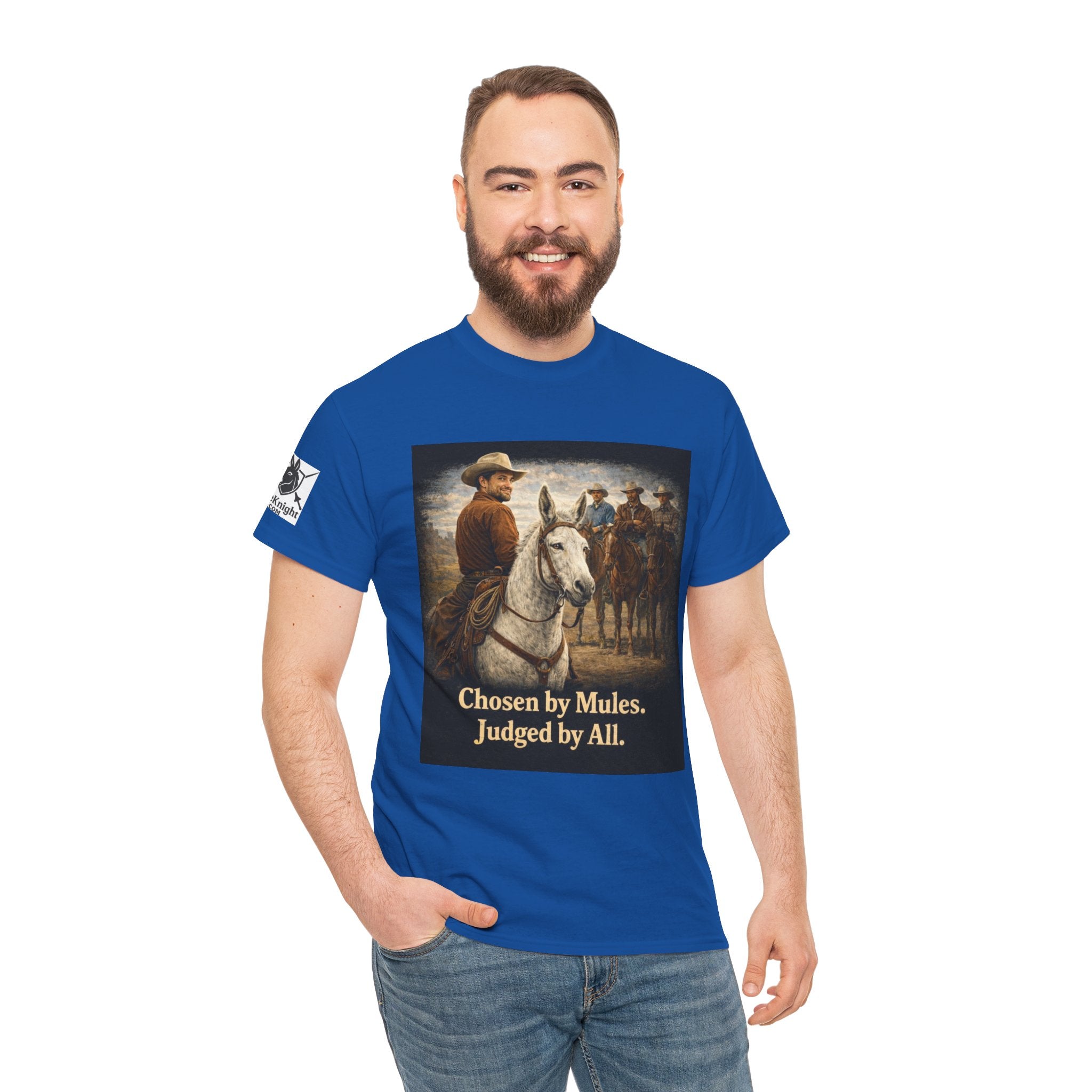 Cowboy Vintage Tee — "Chosen by Mules, Judged by All" Western Shirt