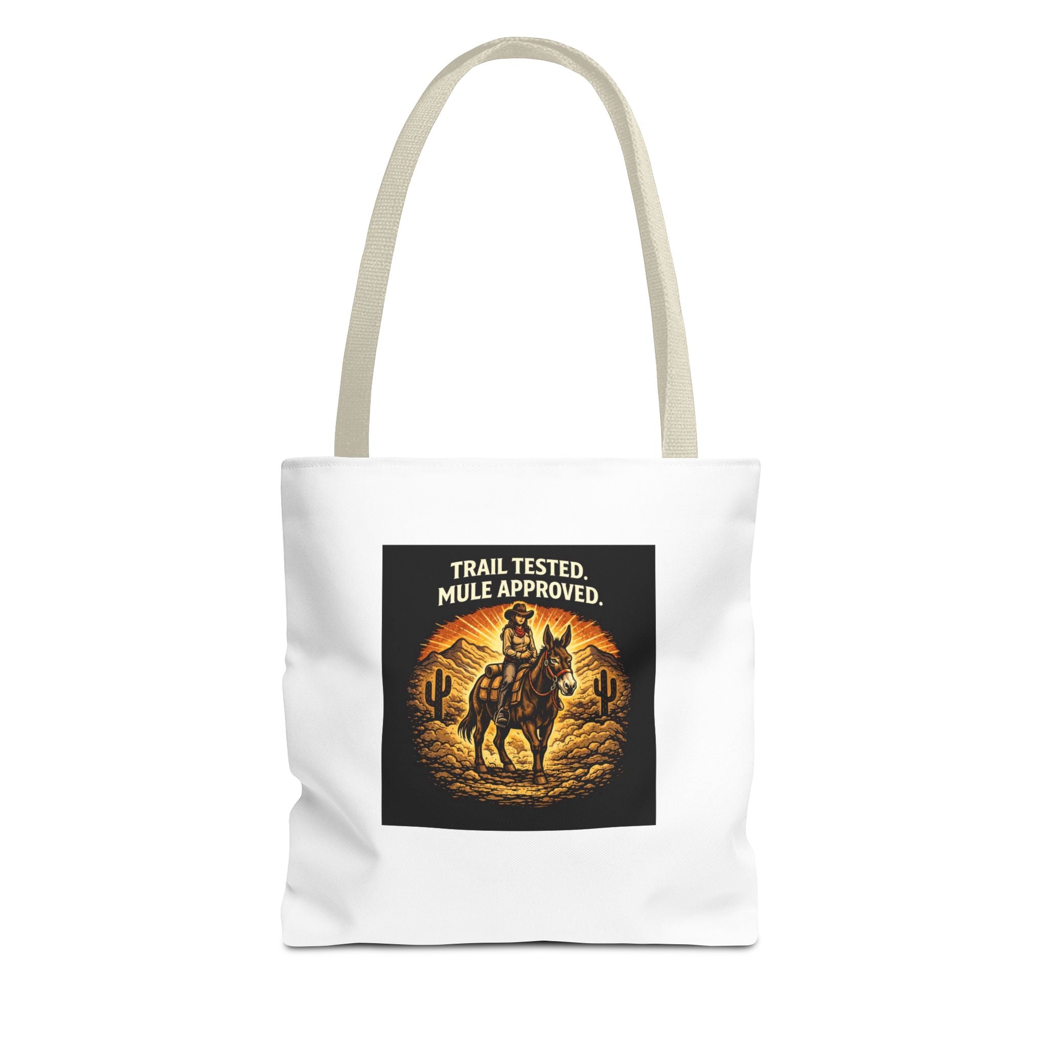 Tote Bag - "Trail Tested, Mule Approved" Western Cowgirl Tote