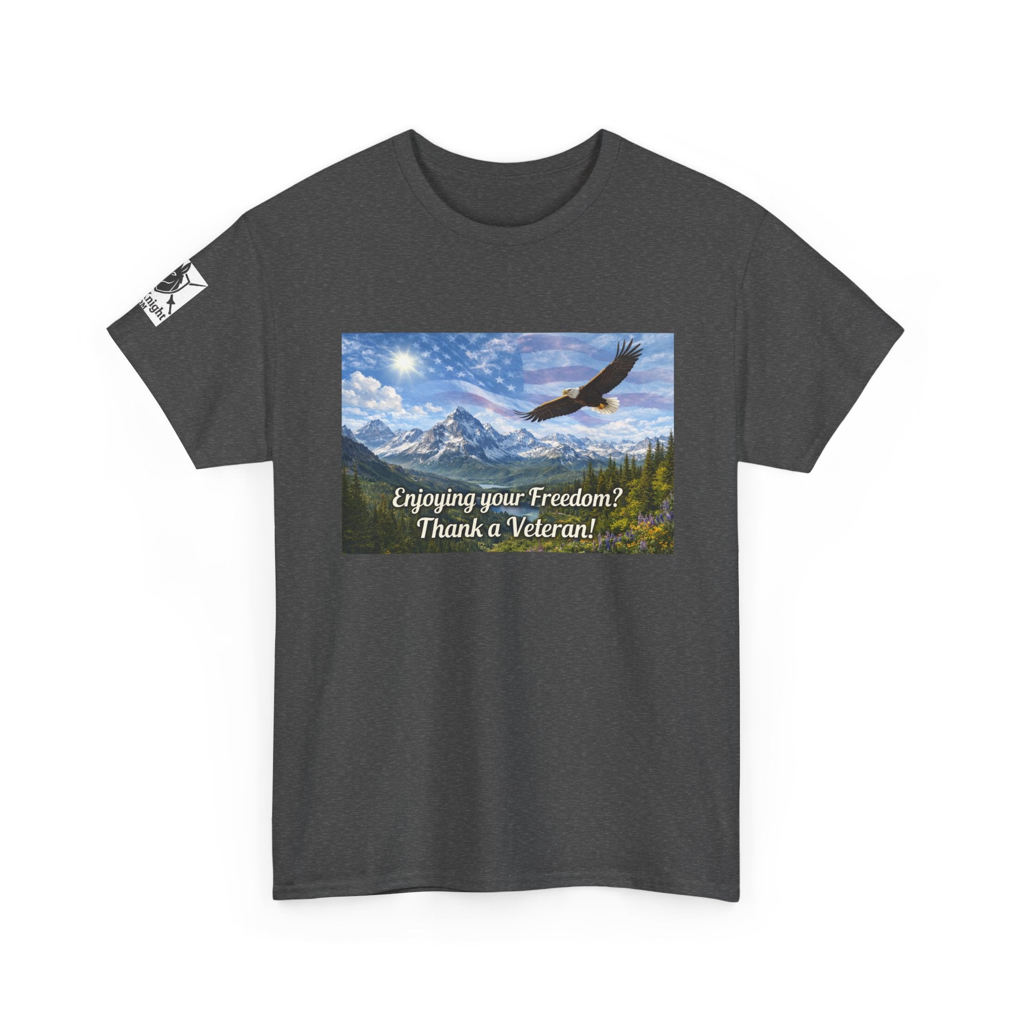 USA Graphic Tee - "Enjoying your freedom?  Thank a Vet!"