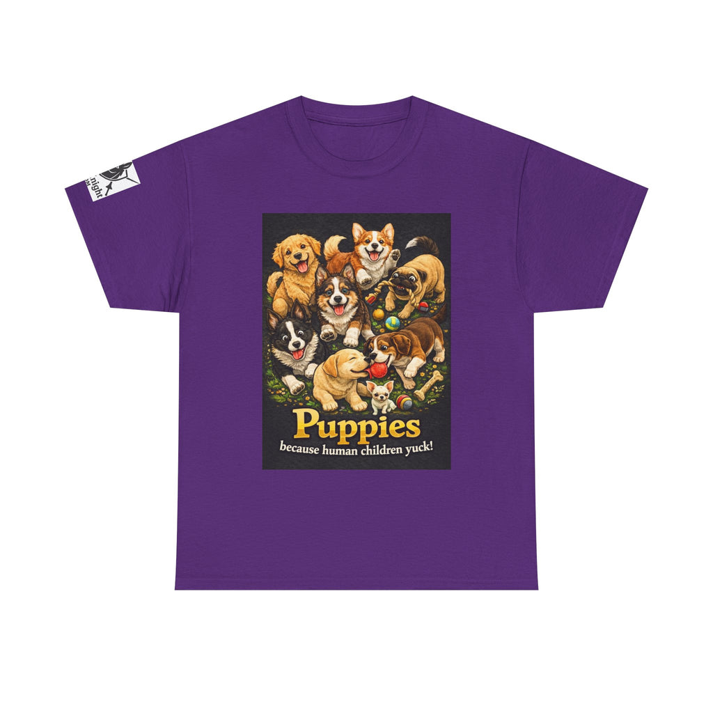 Puppies becouse Human Children Yuck!  Teeshirt.  Dog lover funny