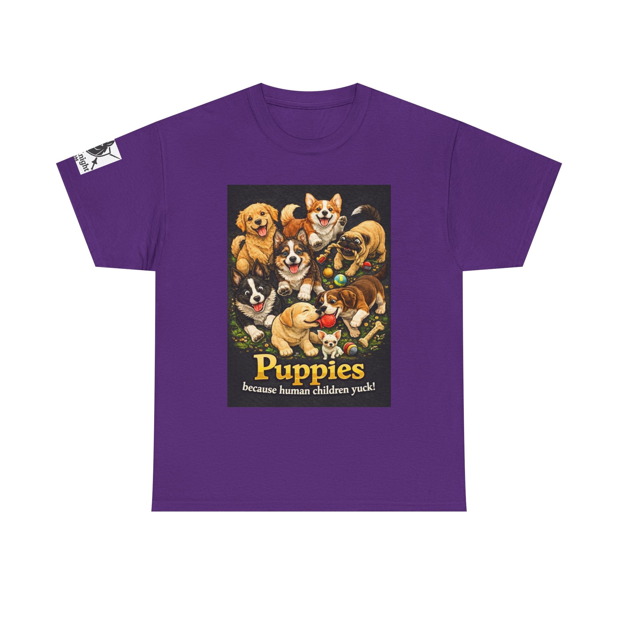 Puppies becouse Human Children Yuck!  Teeshirt.  Dog lover funny