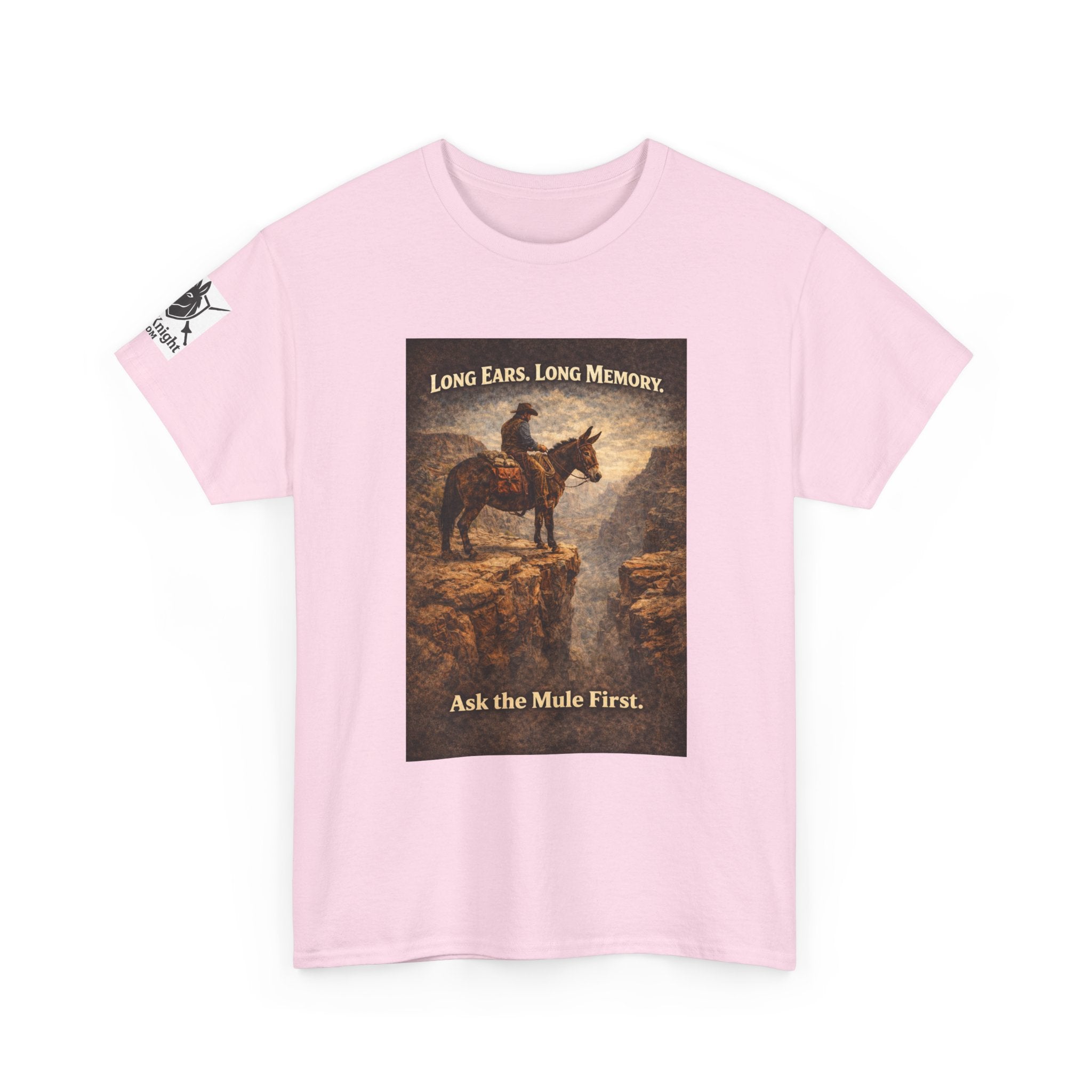 Long Ears, Long Memory Tee — "Ask the Mule First" Western Graphic T-Shirt