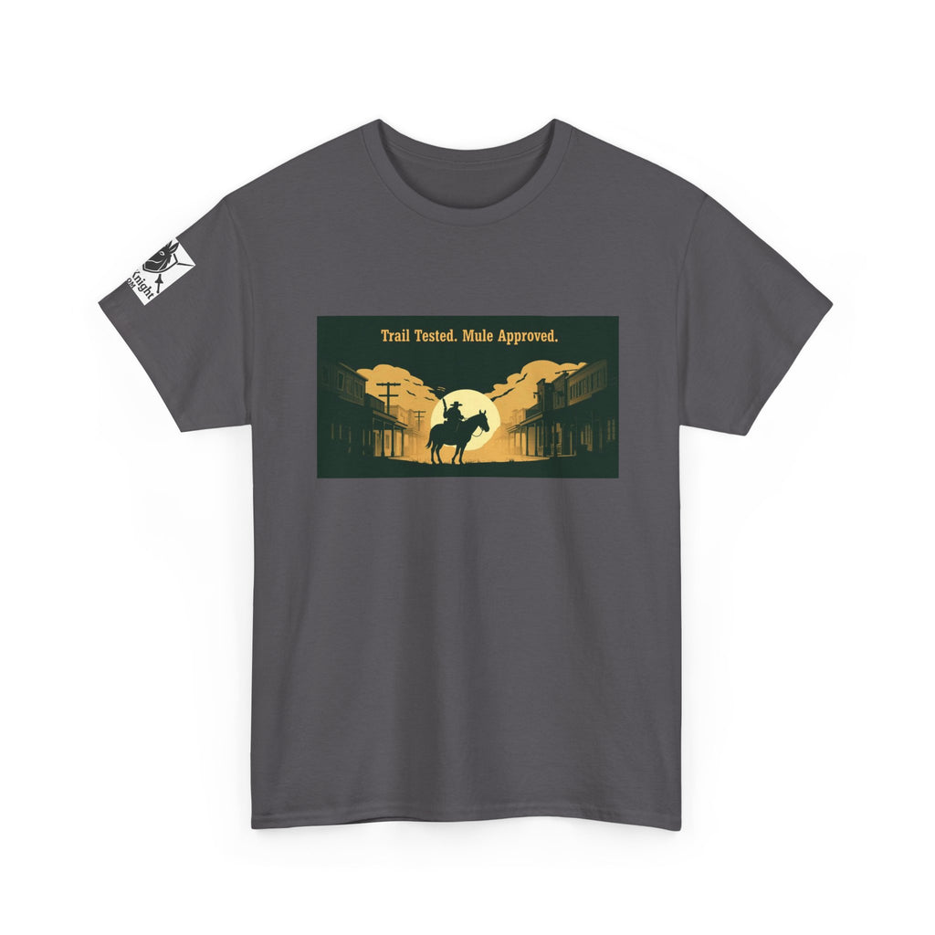 Western Rodeo T-Shirt — 'Trail Tested, Mule Approved' Vintage Cowboy Tee