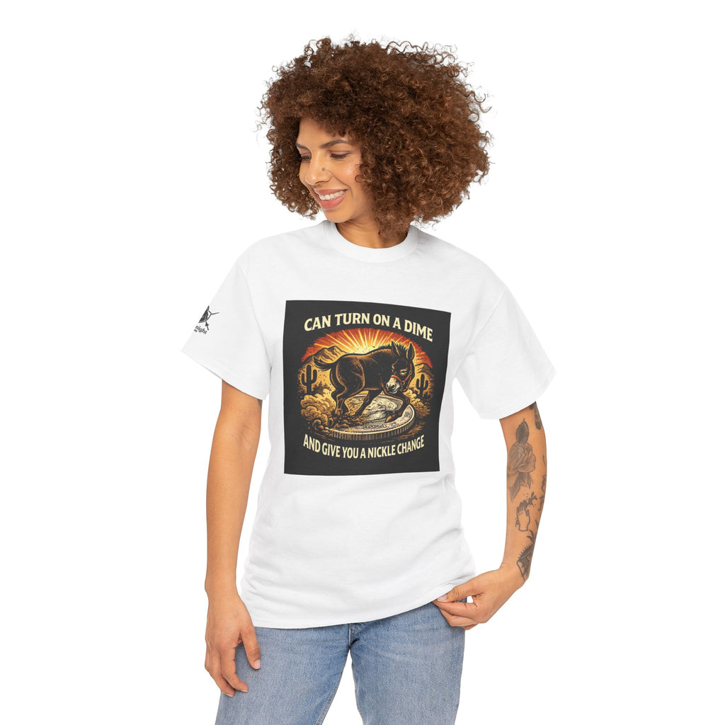 Mule Rider Retro Graphic Tee - "Can Turn on a Dime and Give You a Nickel Change"