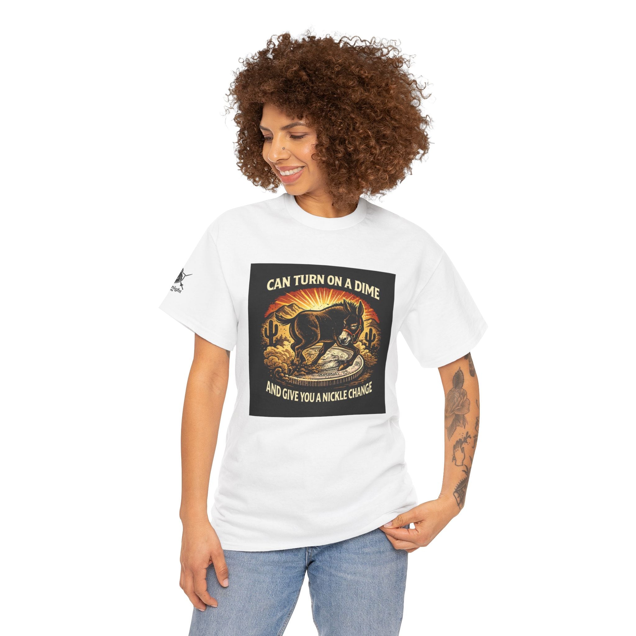 Mule Rider Retro Graphic Tee - "Can Turn on a Dime and Give You a Nickel Change"