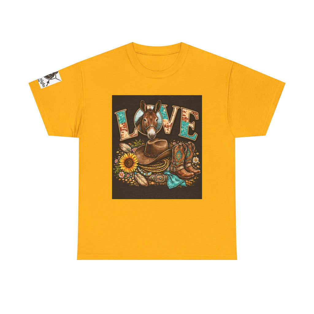 Western rider Love Mules— Cowgirl western Graphic Tee