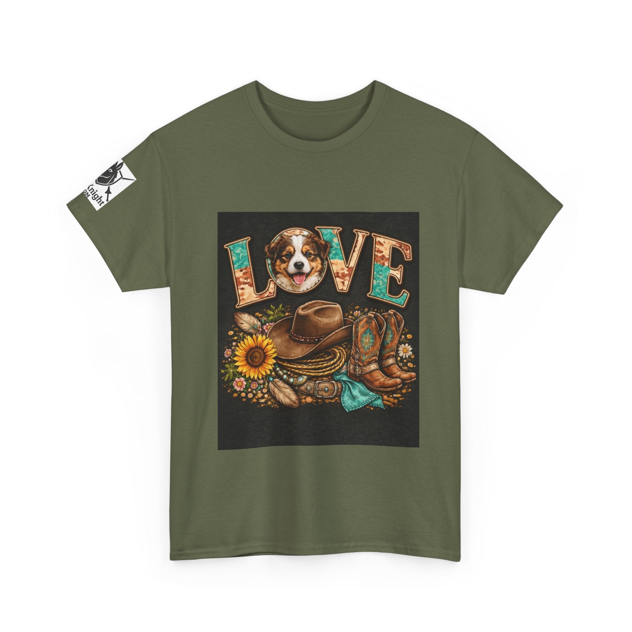Western rider Love Puppies— Cowgirl western Graphic Tee