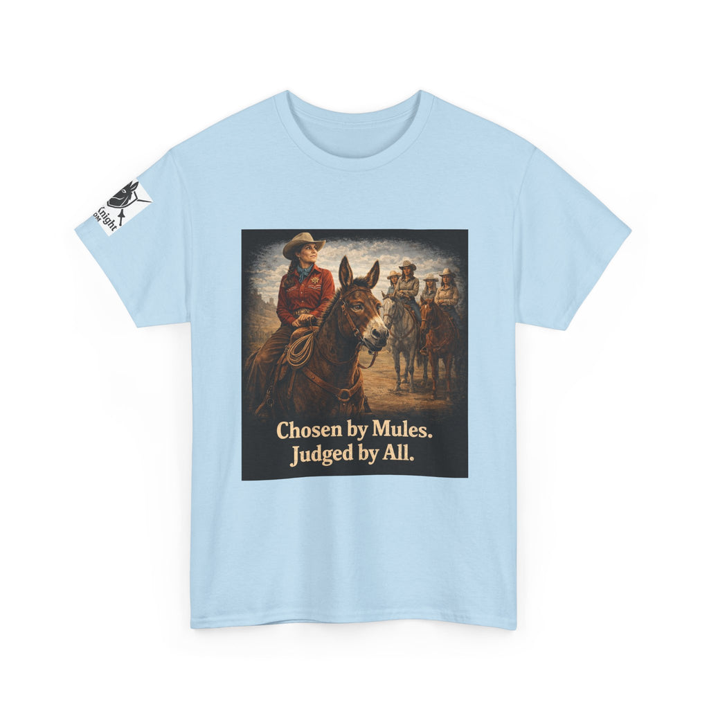 Cowgirl Graphic Tee — "Chosen by Mules. Judged by All." Western Vintage Shirt