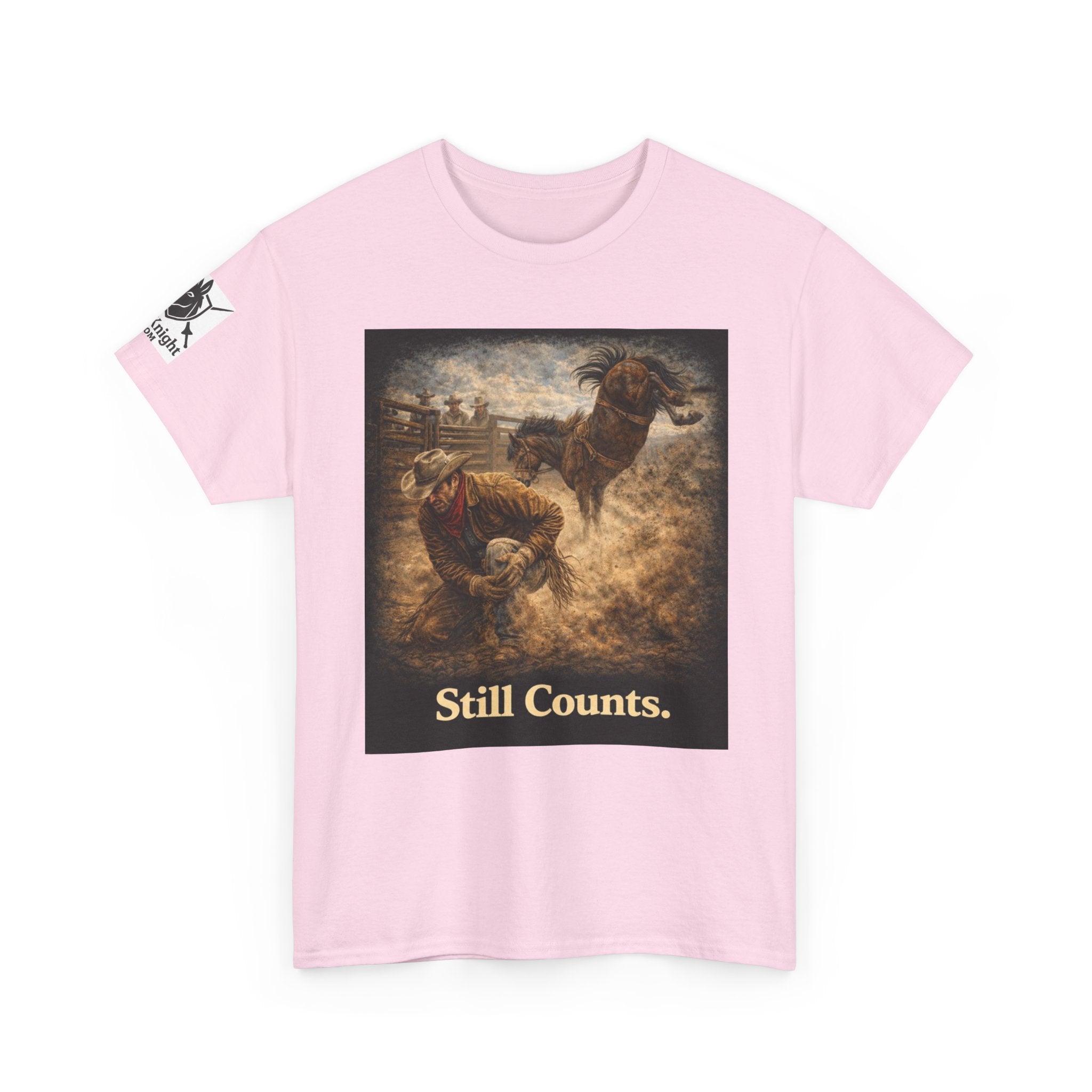 Rodeo Still Counts T-Shirt — Cowboy Landscape Graphic Tee