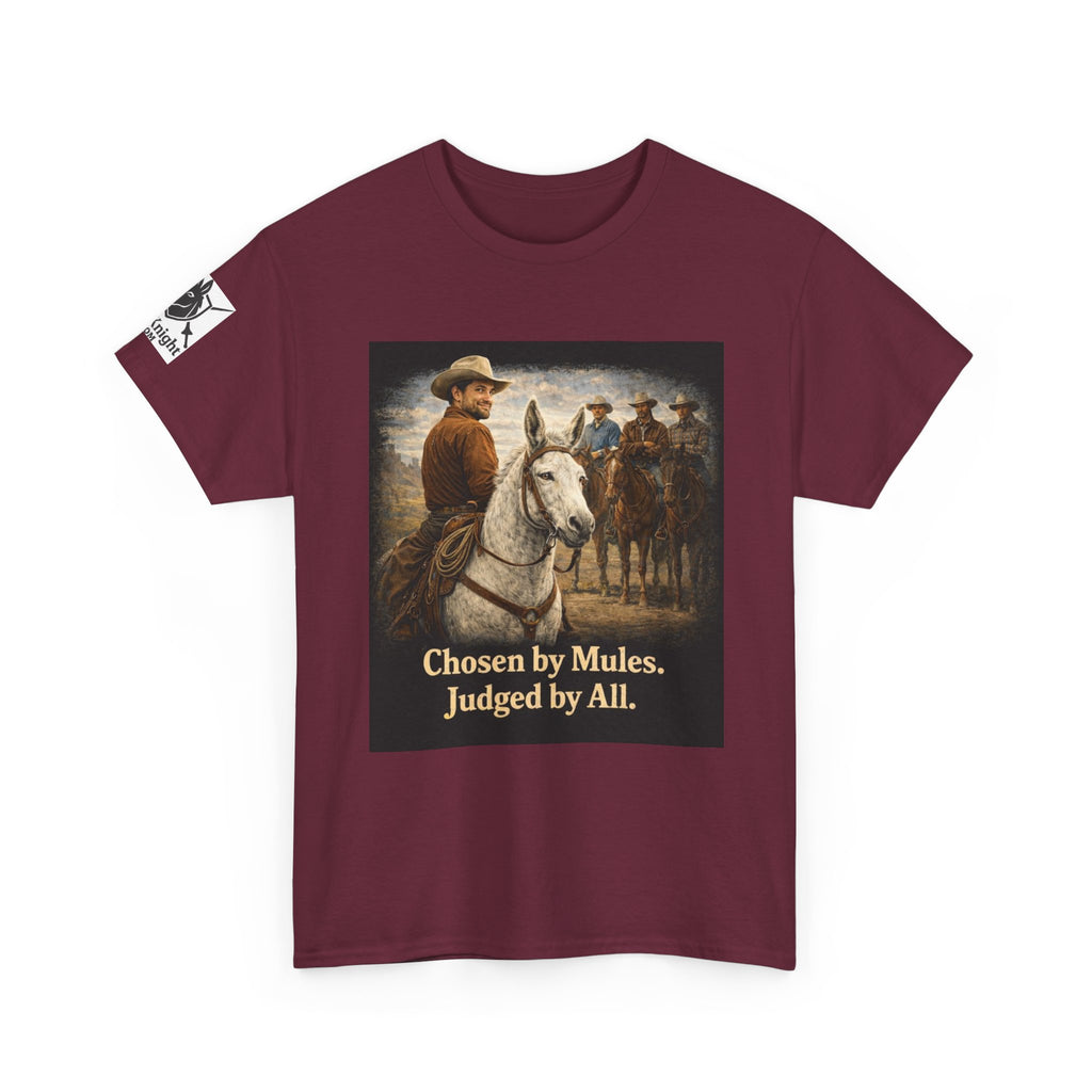 Cowboy Vintage Tee — "Chosen by Mules, Judged by All" Western Shirt