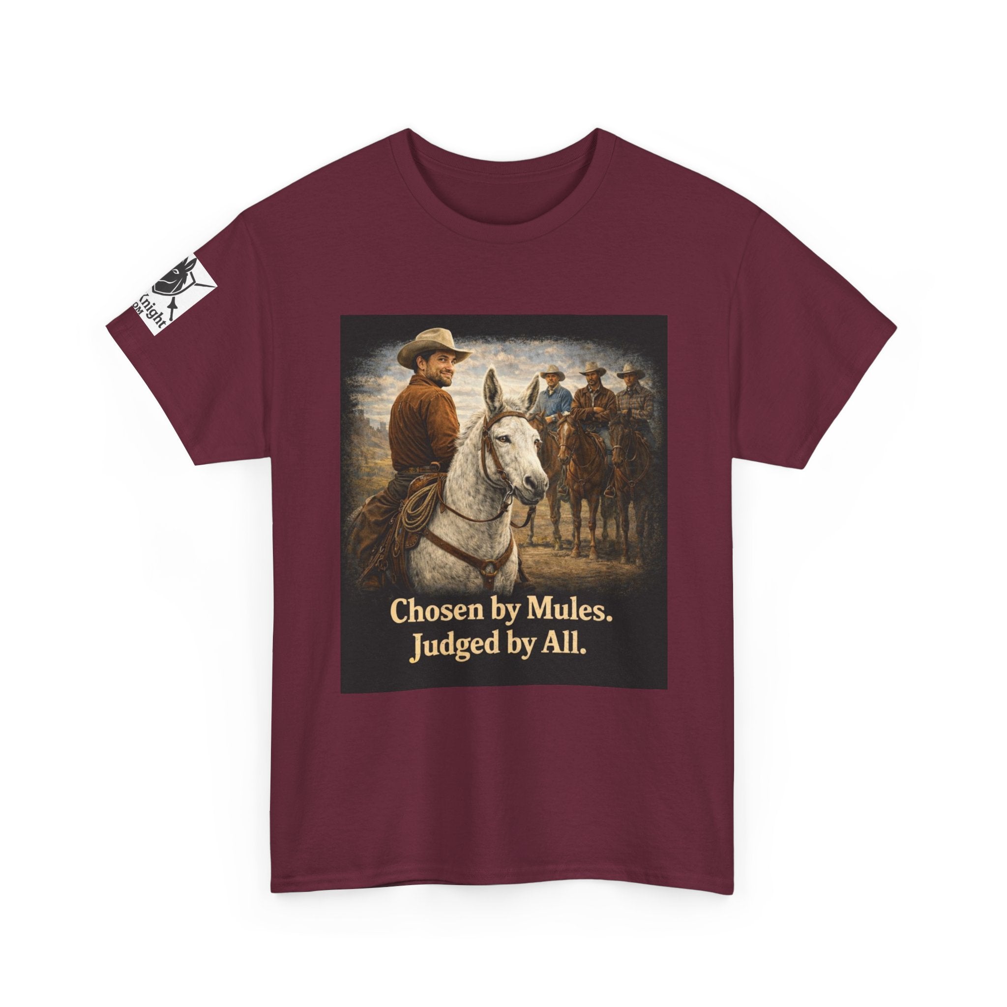 Cowboy Vintage Tee — "Chosen by Mules, Judged by All" Western Shirt