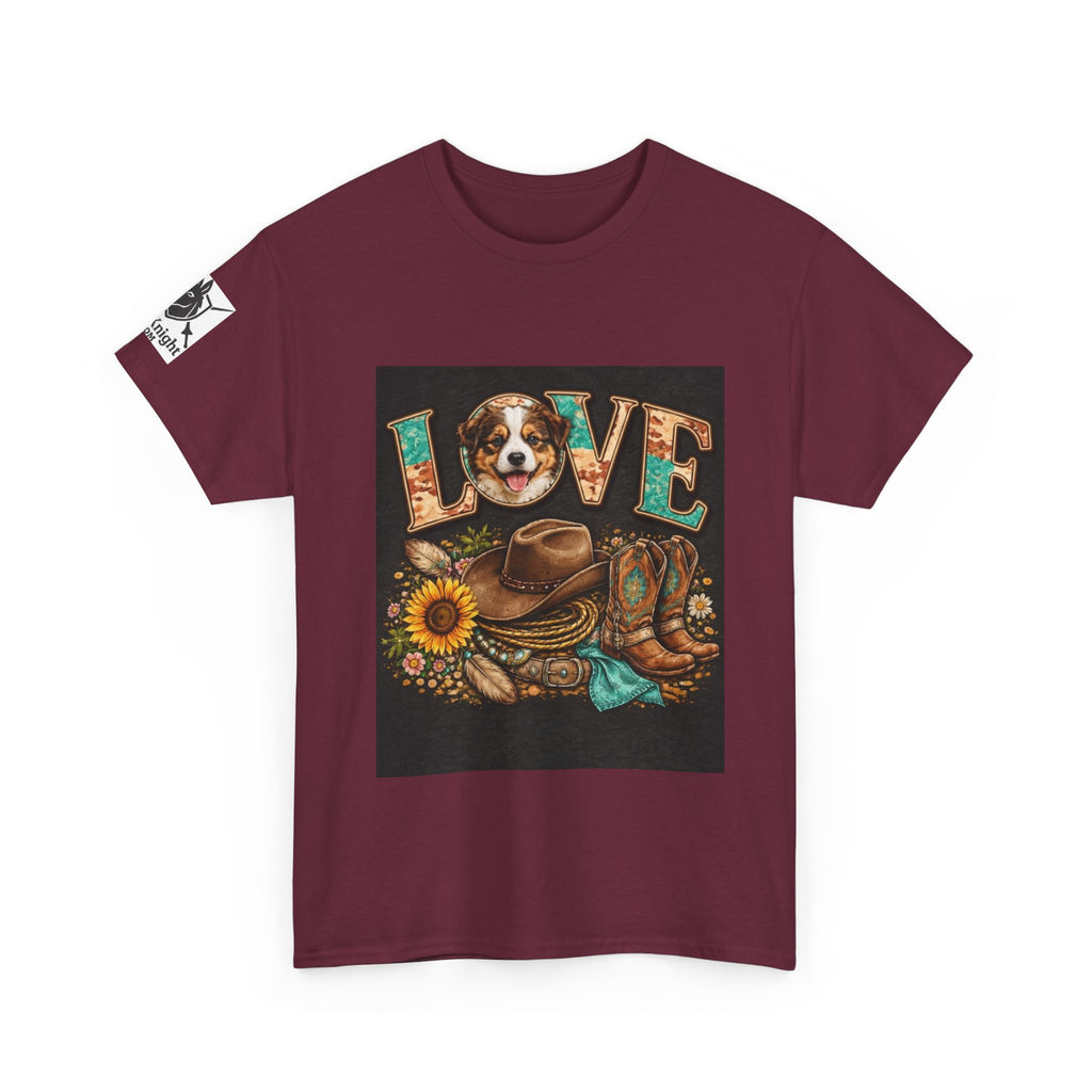 Western rider Love Puppies— Cowgirl western Graphic Tee