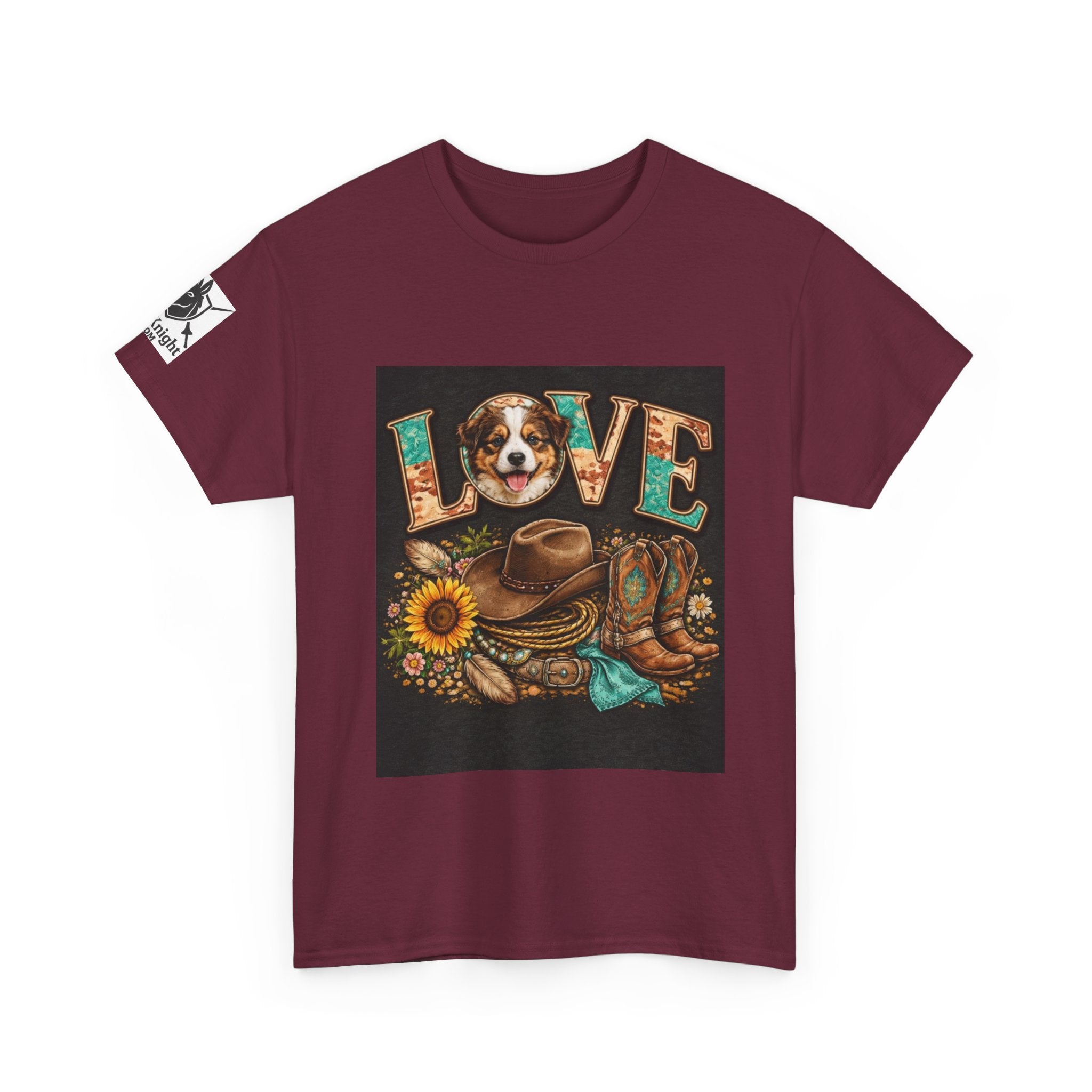 Western rider Love Puppies— Cowgirl western Graphic Tee