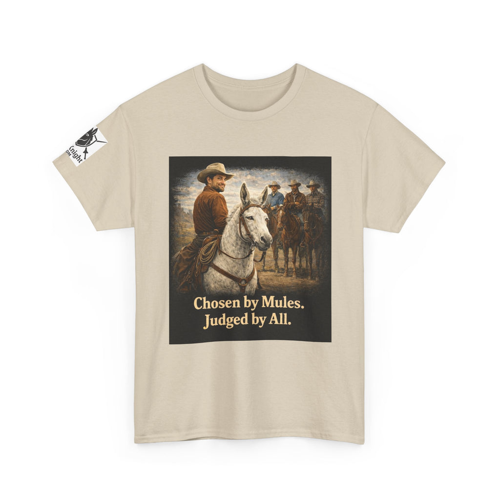 Cowboy Vintage Tee — "Chosen by Mules, Judged by All" Western Shirt