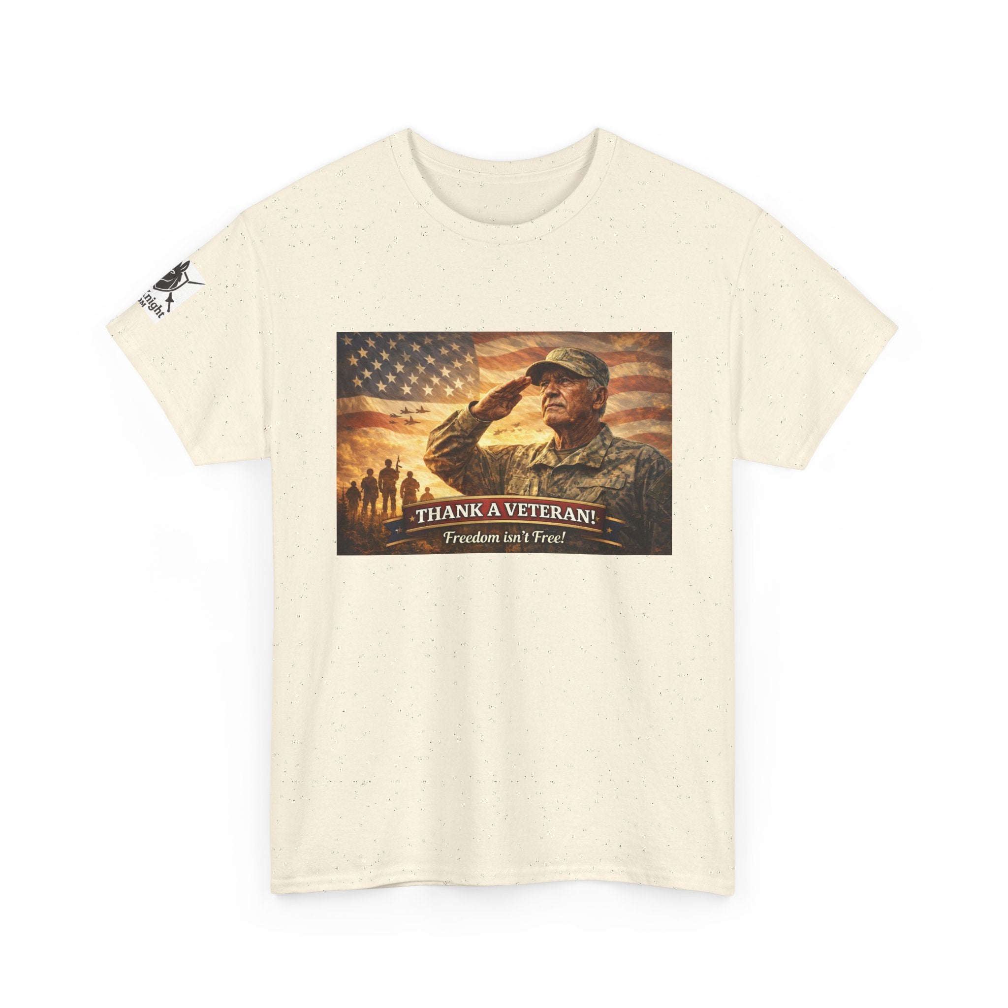 USA Flag Graphic Tee - "Freedom isnt Free  Thank a Vet!"