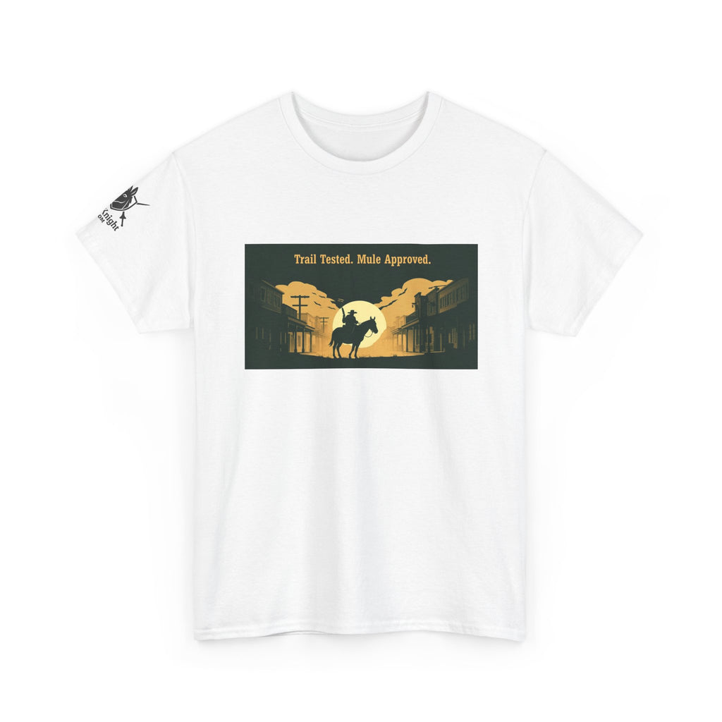 Western Rodeo T-Shirt — 'Trail Tested, Mule Approved' Vintage Cowboy Tee