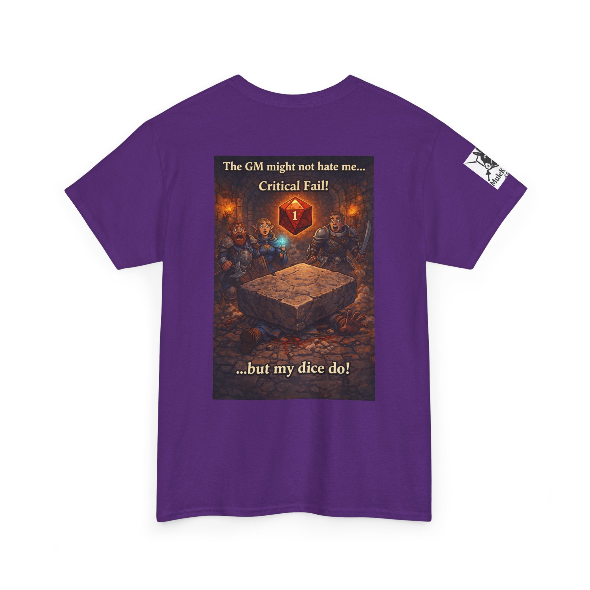 Gaming Tee— “The GM might not hate me.  But my dice do!"  funny tee