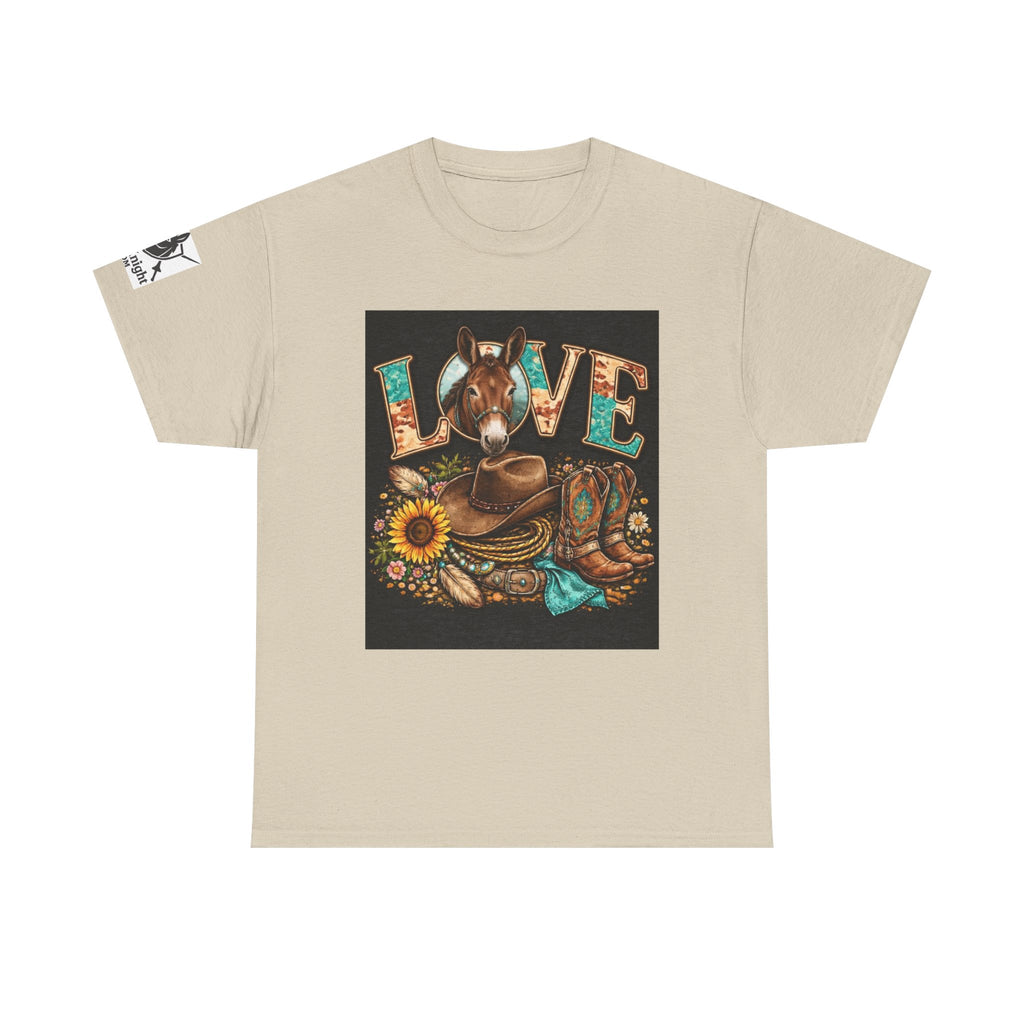 Western rider Love Mules— Cowgirl western Graphic Tee