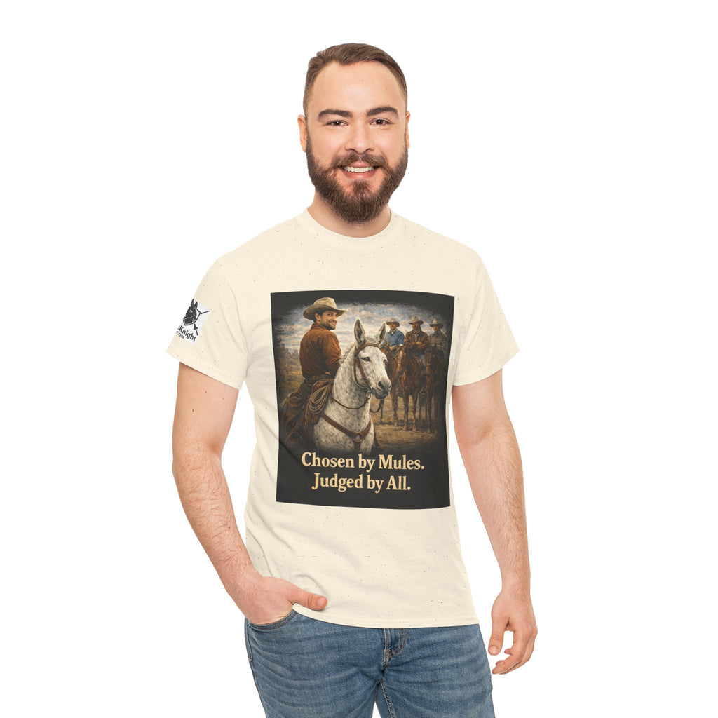 Cowboy Vintage Tee — "Chosen by Mules, Judged by All" Western Shirt