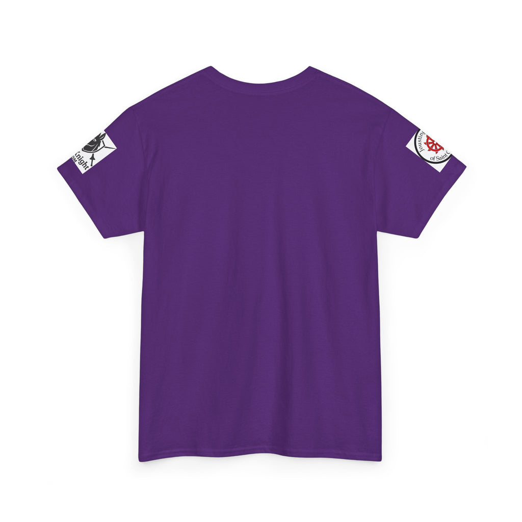 Saint Catherine Jousting Order  Tee — Vintage Stained Glass Saint/Jousting T‑Shirt