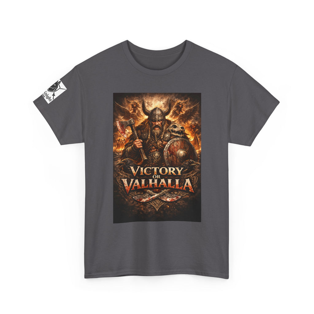 Viking shirt with Odin  -Victory or Valhalla!   Viking tee