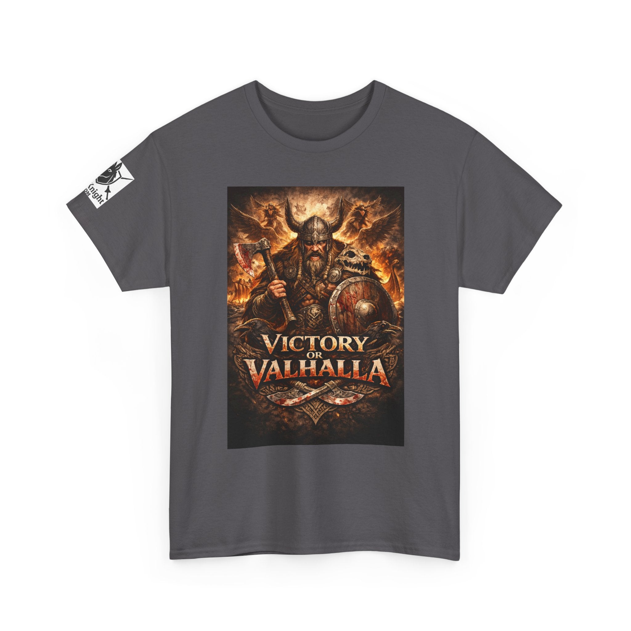 Viking shirt with Odin  -Victory or Valhalla!   Viking tee