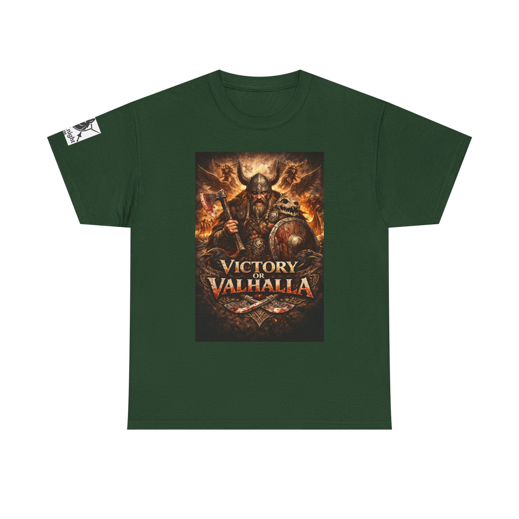 Viking shirt with Odin  -Victory or Valhalla!   Viking tee