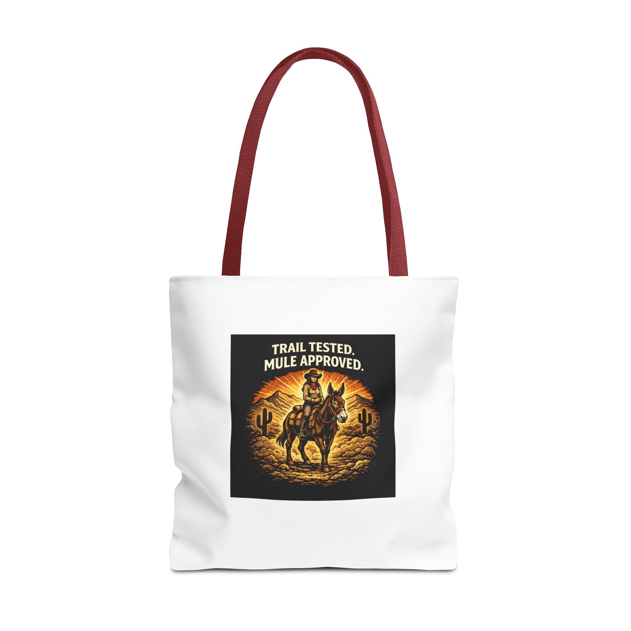 Tote Bag - "Trail Tested, Mule Approved" Western Cowgirl Tote