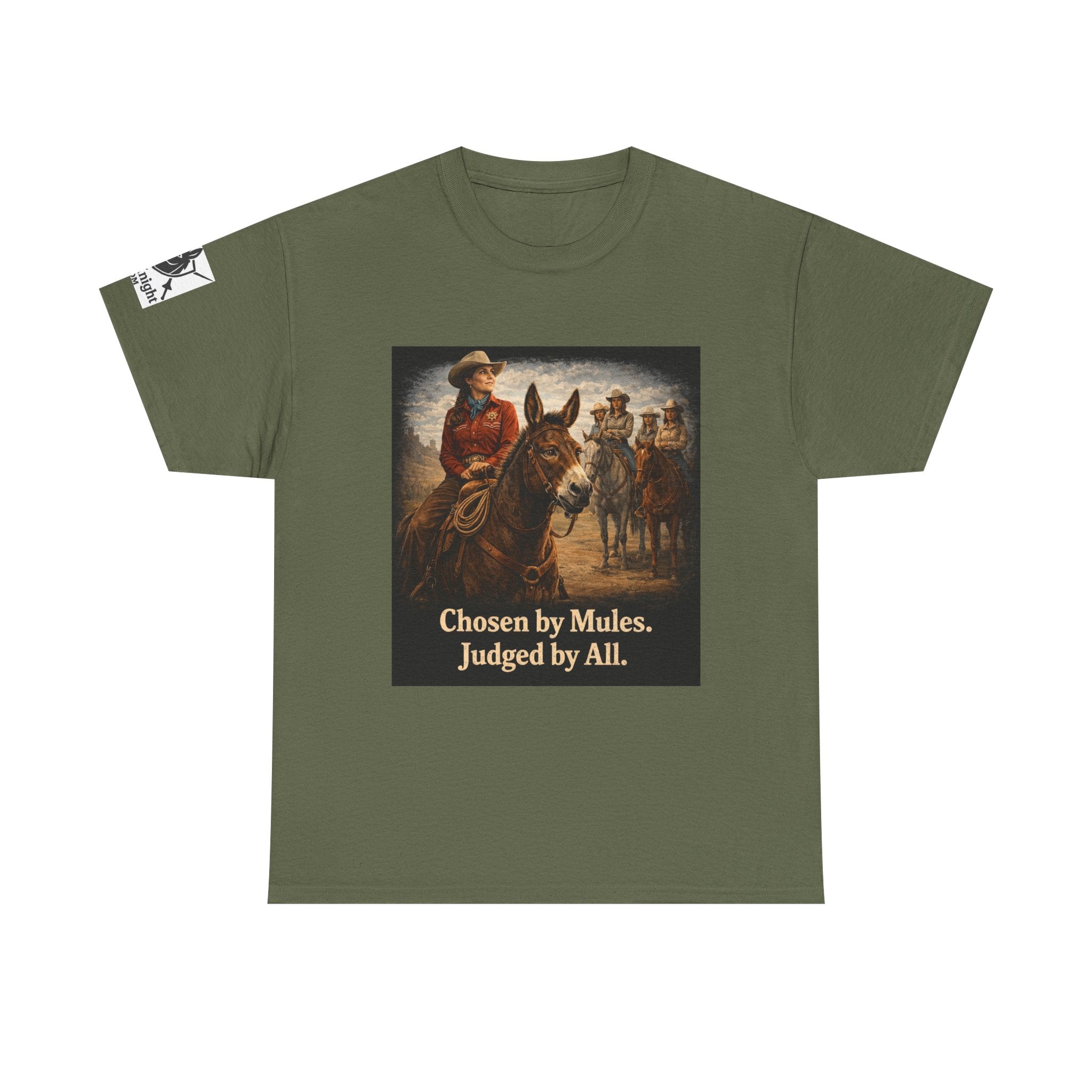 Cowgirl Graphic Tee — "Chosen by Mules. Judged by All." Western Vintage Shirt