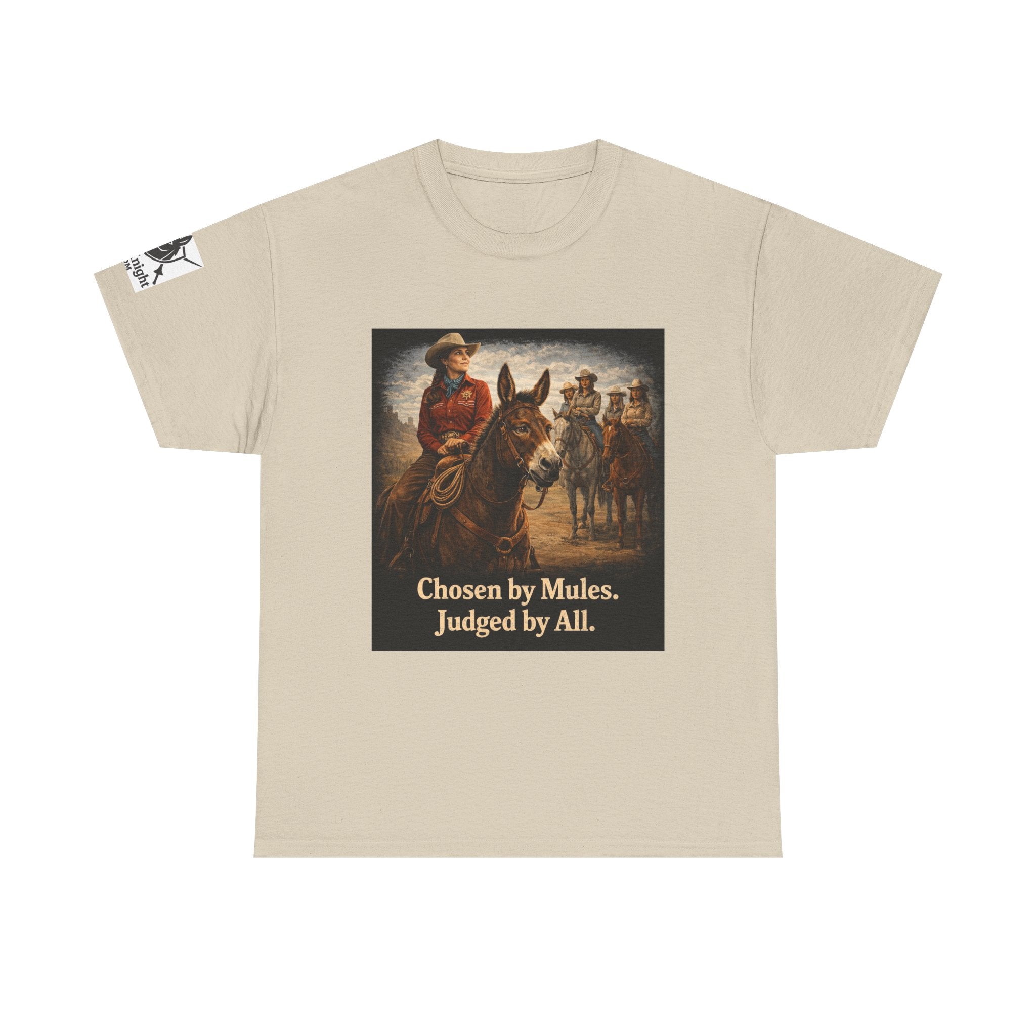 Cowgirl Graphic Tee — "Chosen by Mules. Judged by All." Western Vintage Shirt