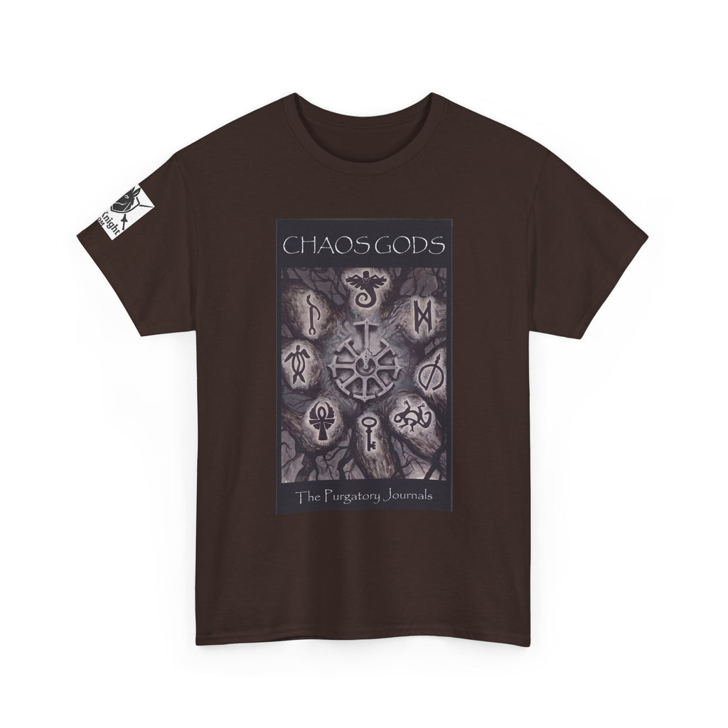 Chaos Gods World Tree Front - Pandora -Purgatory Journals Book 3 Back -  Graphic Tee — Fantasy Novel tee