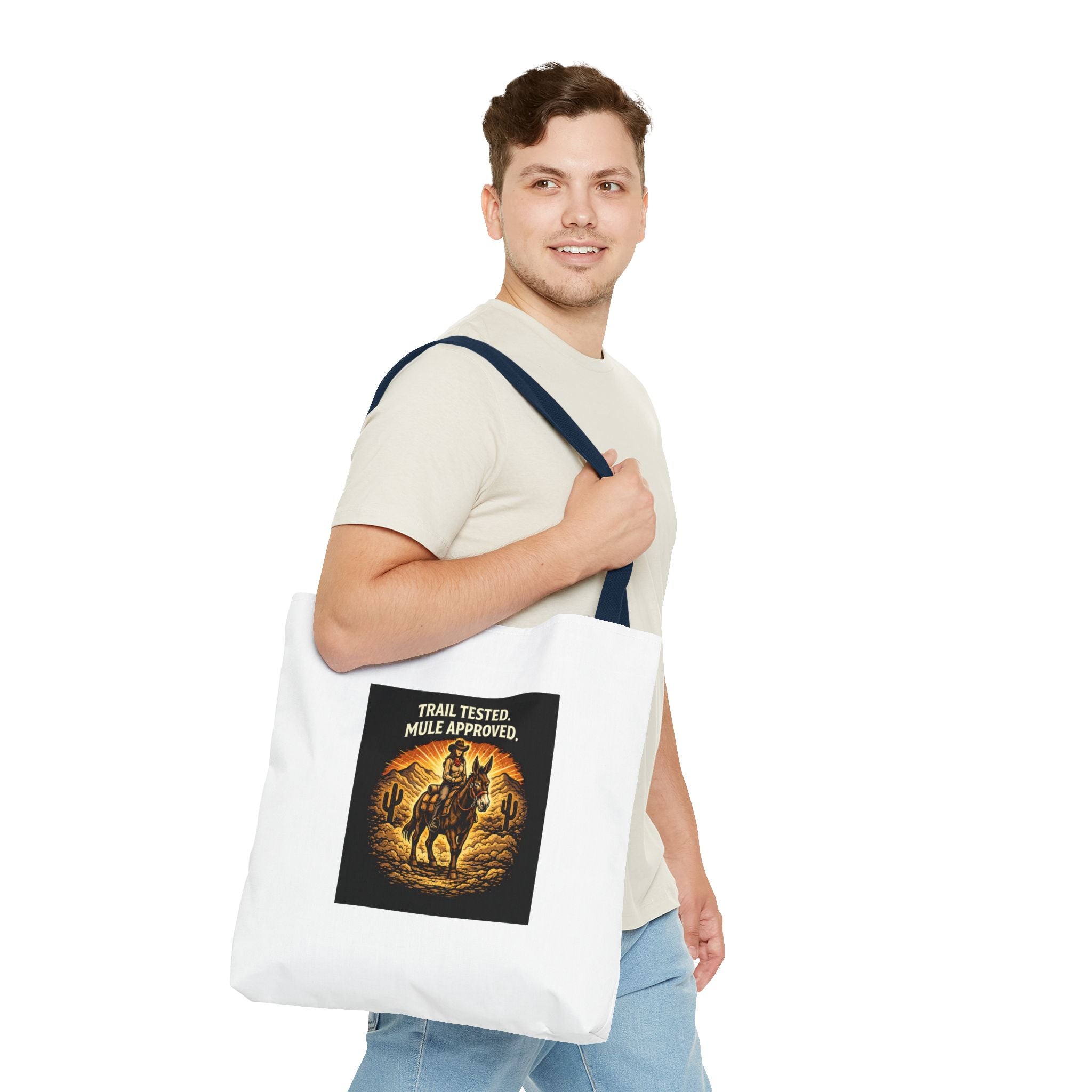 Tote Bag - "Trail Tested, Mule Approved" Western Cowgirl Tote