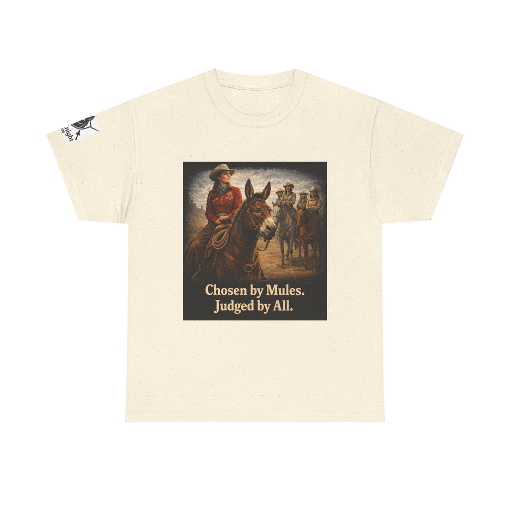 Cowgirl Graphic Tee — "Chosen by Mules. Judged by All." Western Vintage Shirt