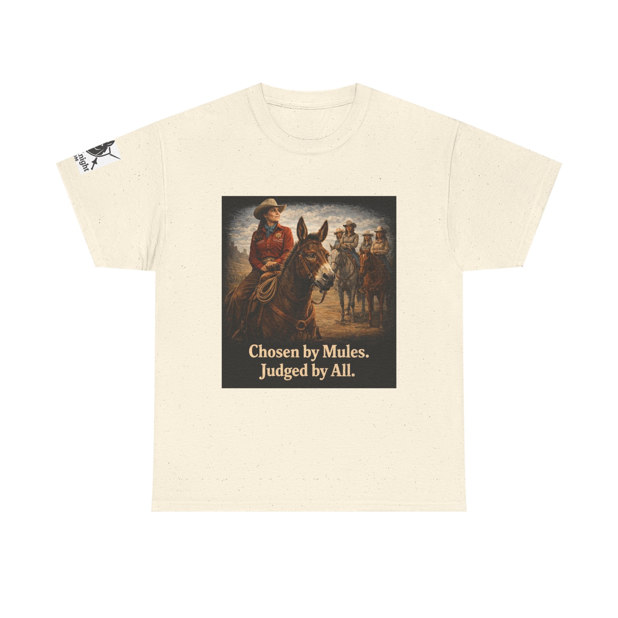 Cowgirl Graphic Tee — "Chosen by Mules. Judged by All." Western Vintage Shirt