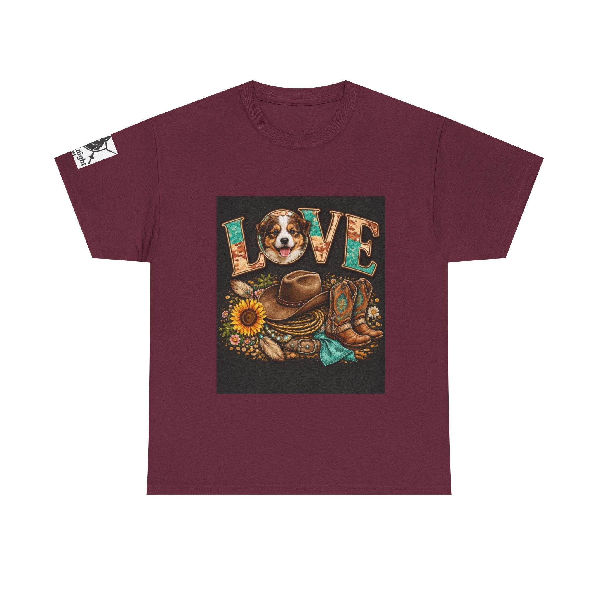 Western rider Love Puppies— Cowgirl western Graphic Tee