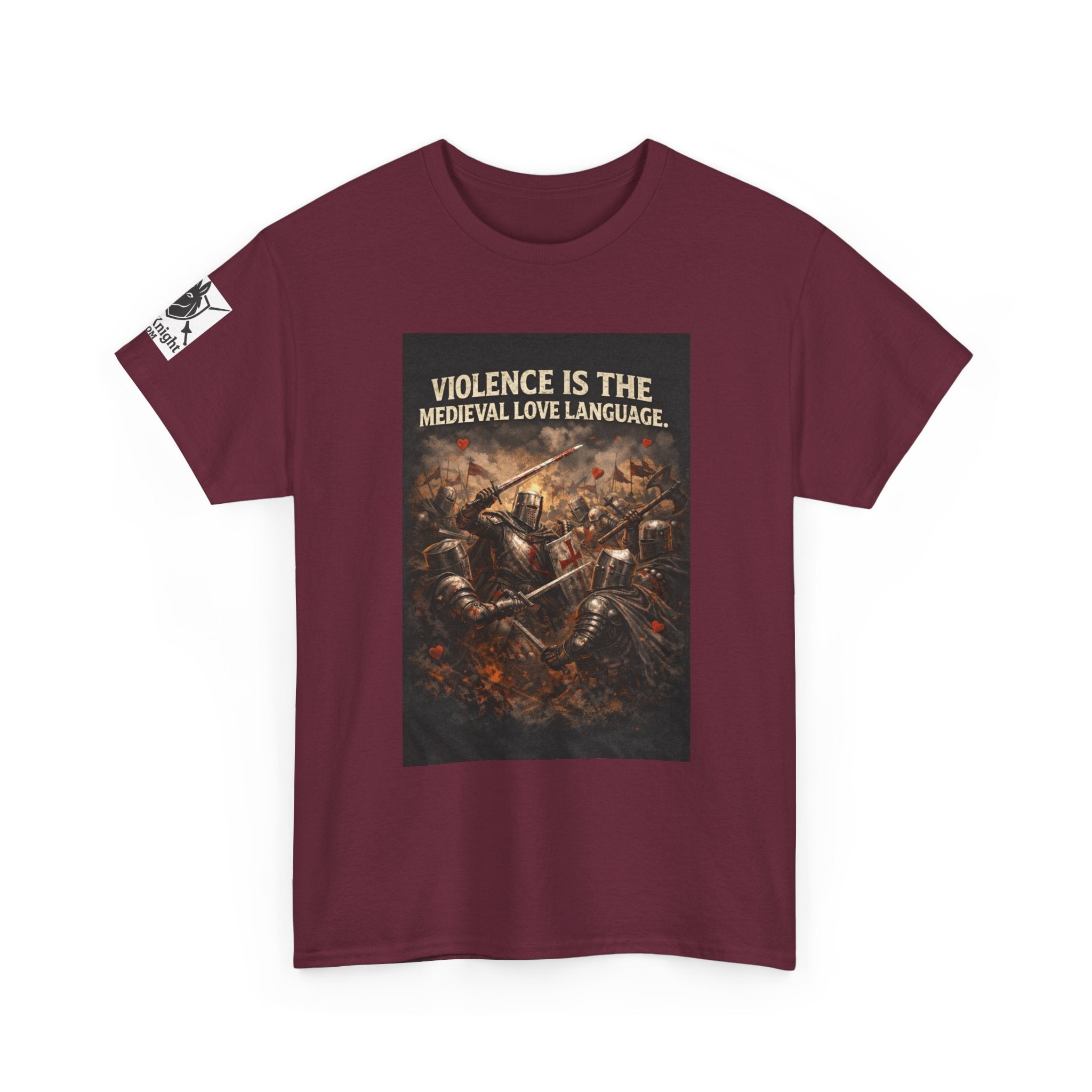 Medieval Battle T‑Shirt — "Violence Is the Medieval Love Language" Graphic Tee