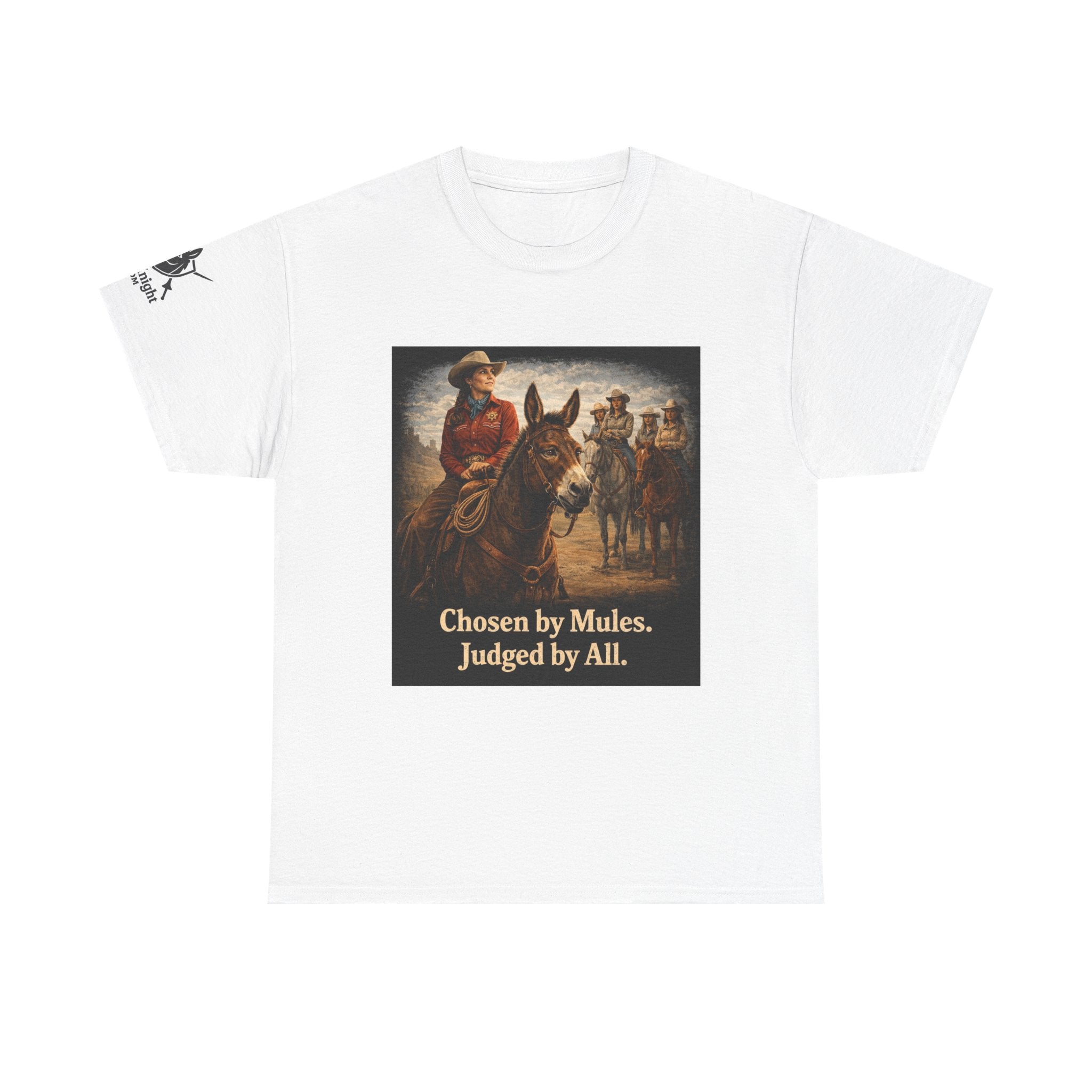 Cowgirl Graphic Tee — "Chosen by Mules. Judged by All." Western Vintage Shirt