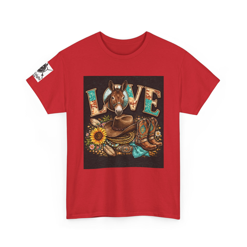 Western rider Love Mules— Cowgirl western Graphic Tee