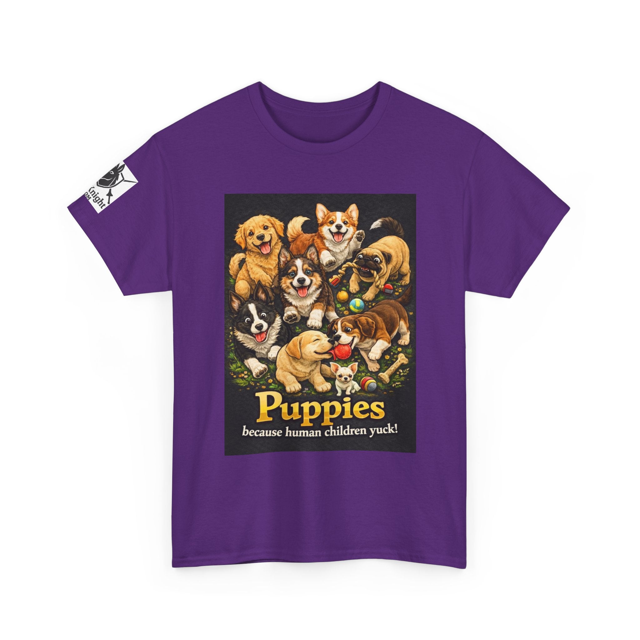Puppies becouse Human Children Yuck!  Teeshirt.  Dog lover funny