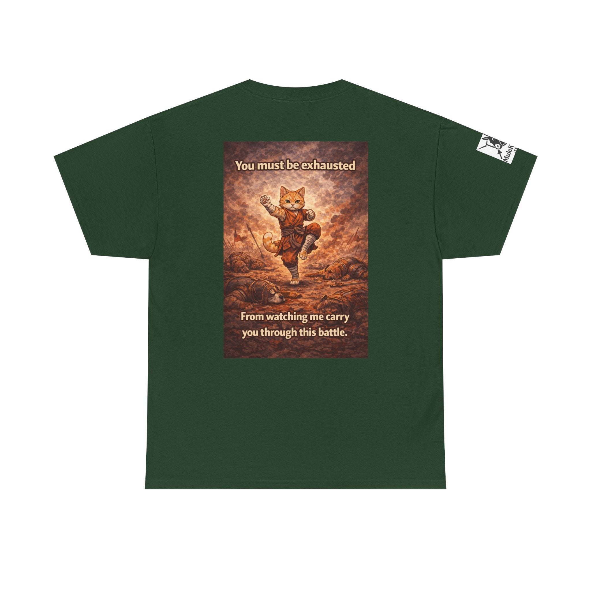 Gaming Tee— Kitty Monk "You must be exhausted from watching me carry you through this battle!" Funny tee