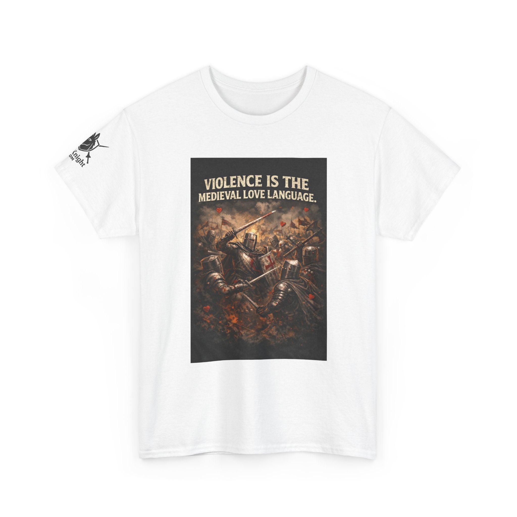 Medieval Battle T‑Shirt — "Violence Is the Medieval Love Language" Graphic Tee