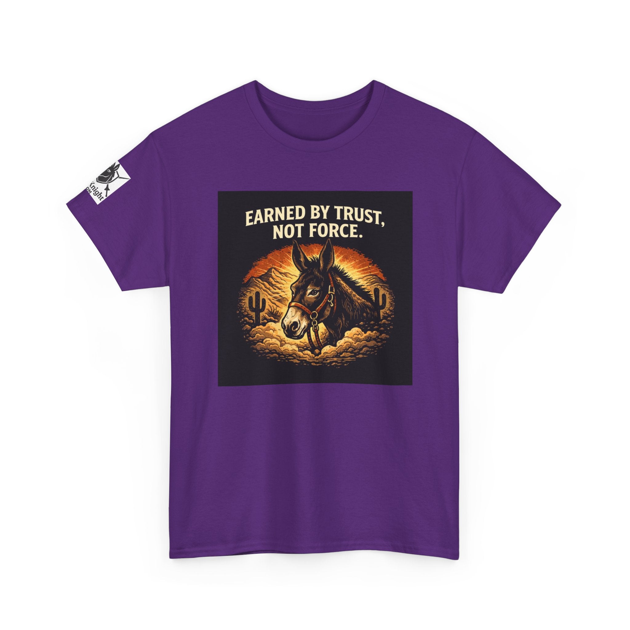 Earned by Trust Not Force Tee — Western Horse Graphic T‑Shirt