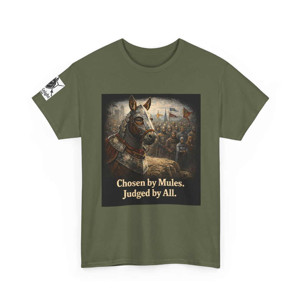 Chosen by Mules Tee — Funny Medieval Donkey Graphic T-Shirt