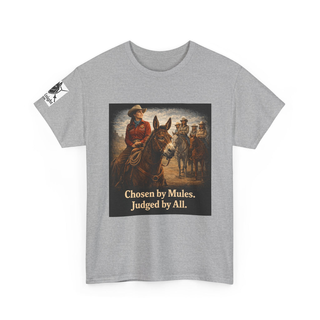 Cowgirl Graphic Tee — "Chosen by Mules. Judged by All." Western Vintage Shirt
